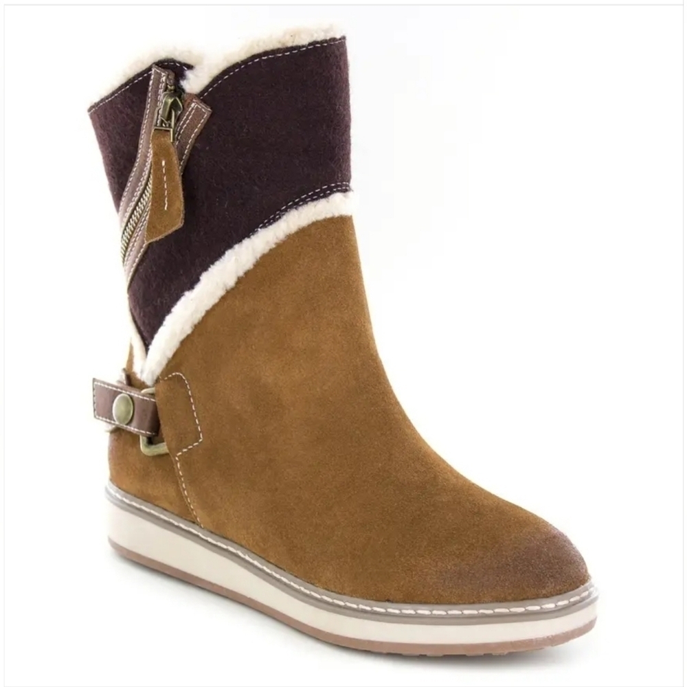 Whiskey Suede Teague Winter Moto Boots Heritage Collection White Mountain 7.5/38